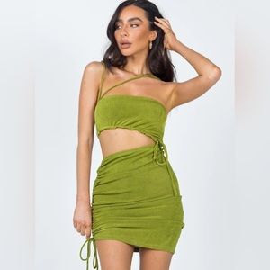 Green Imelda Mini Princess Polly Dress